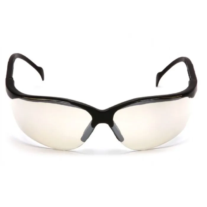 Pyramex SB1880S Venture II Glasses, Black Frame, Indoor/Outdoor Mirror Lens, 1 Each