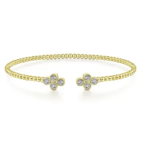Quatrefoil Diamond Bangle Bracelet