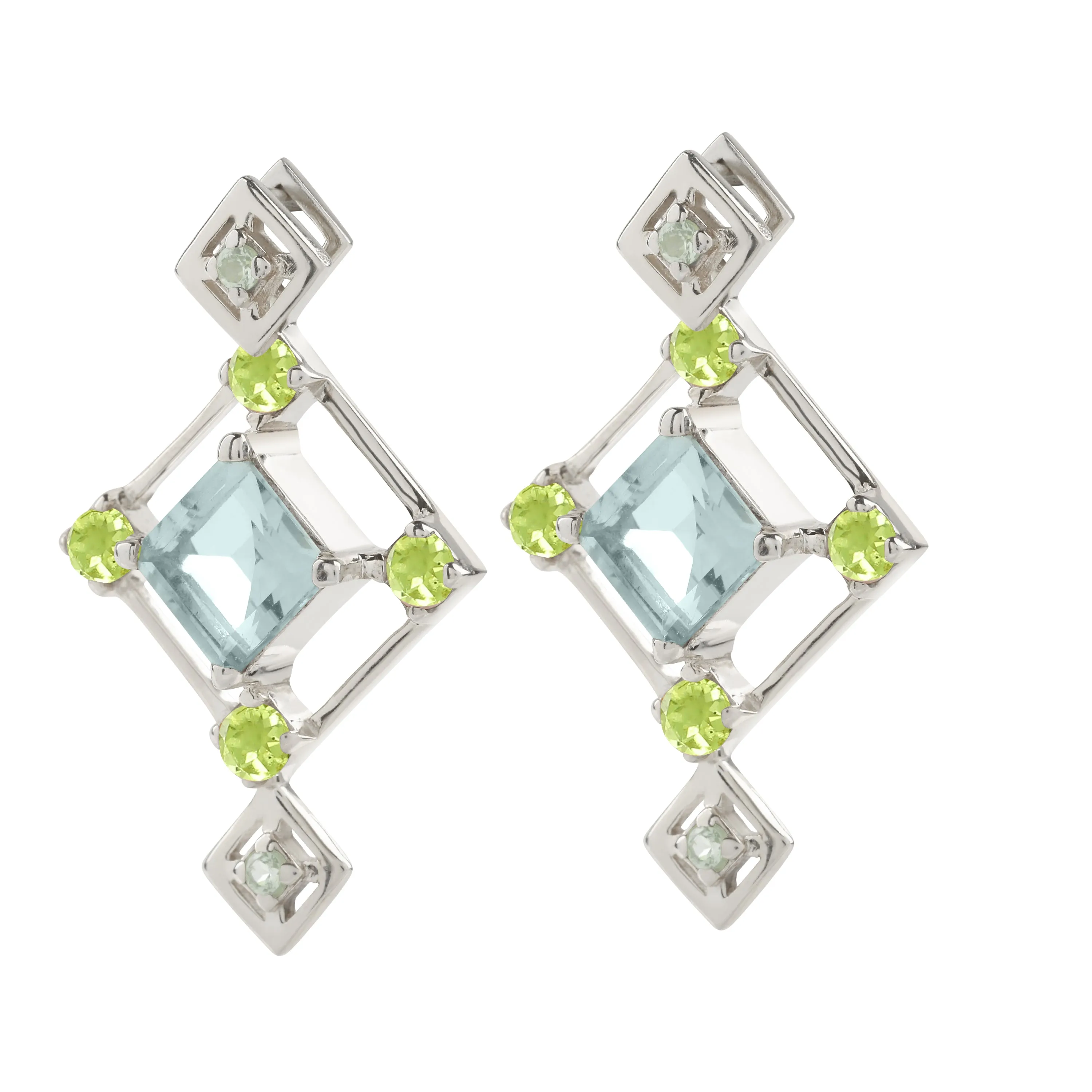 Reconceptions Two-Way Studs - Rhodium - Blue