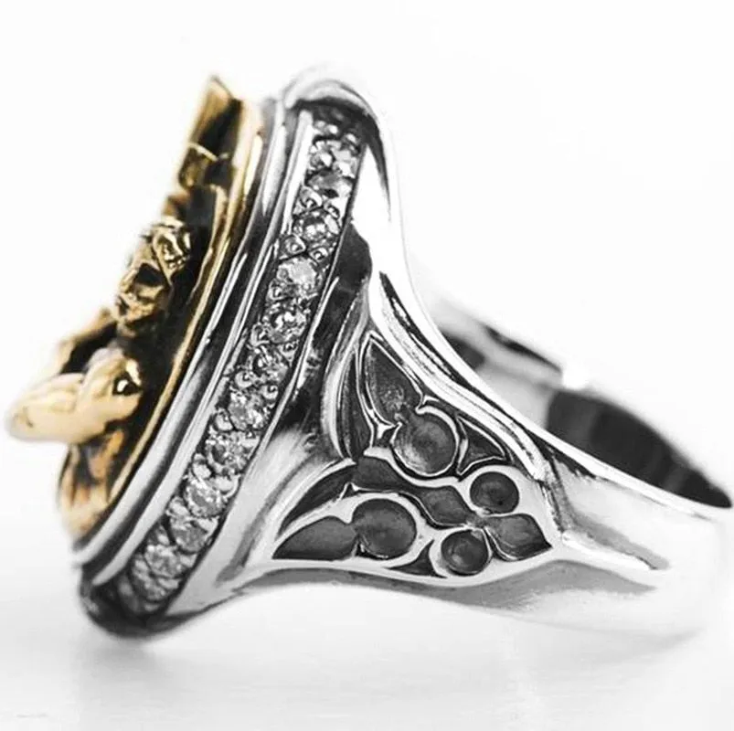 Religious Style Jesus Holding The Cross Ring