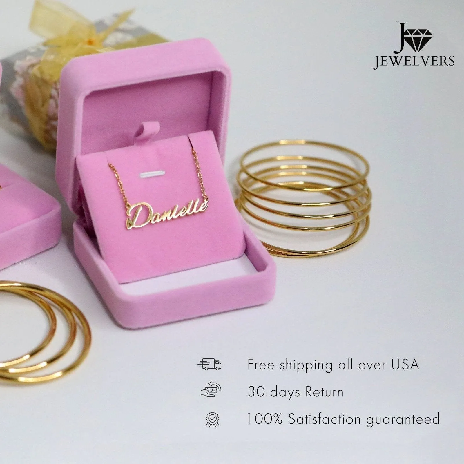 Rose Gold Zirconia Pave Necklace