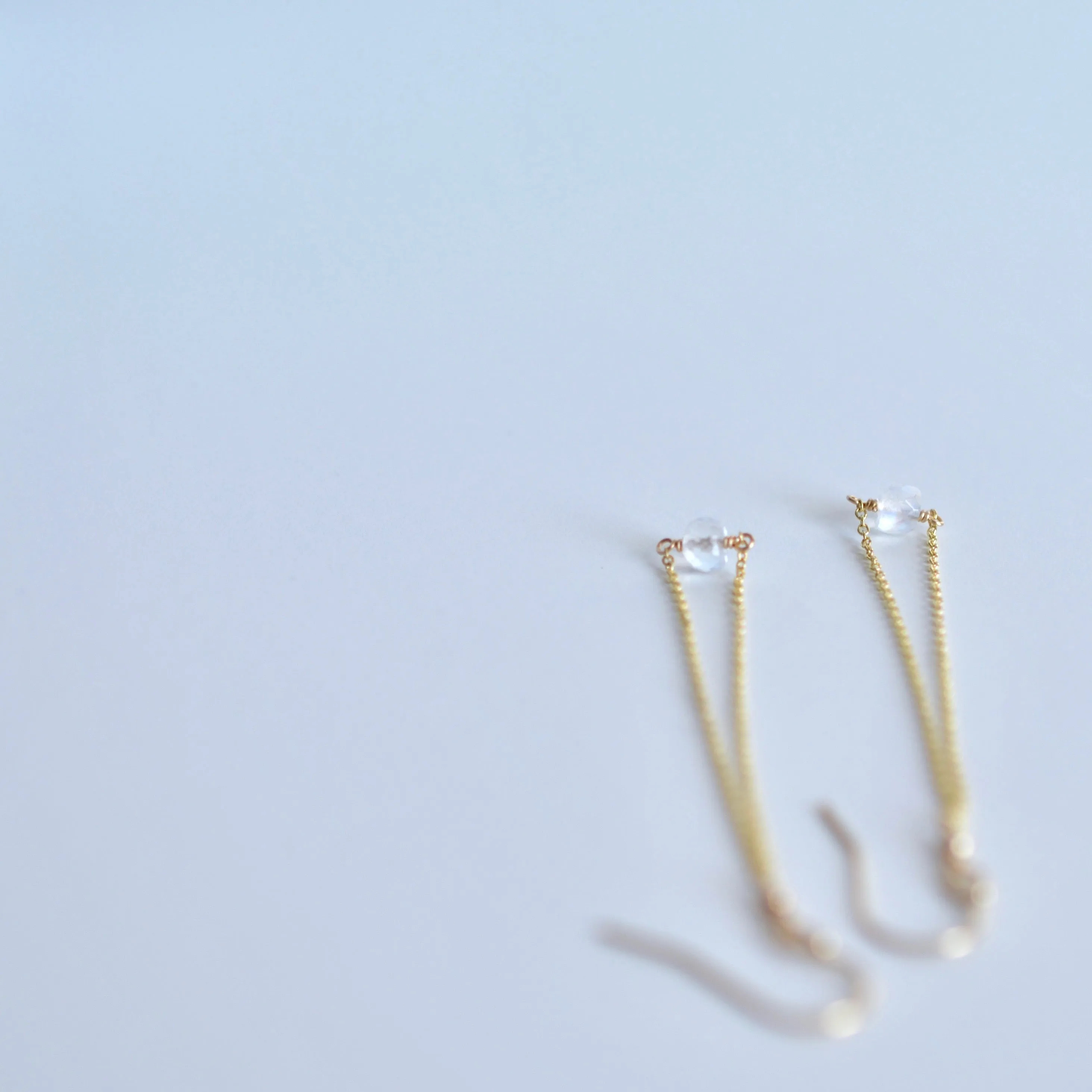 Salem - Moonstone, 14k Gold Filled Earrings