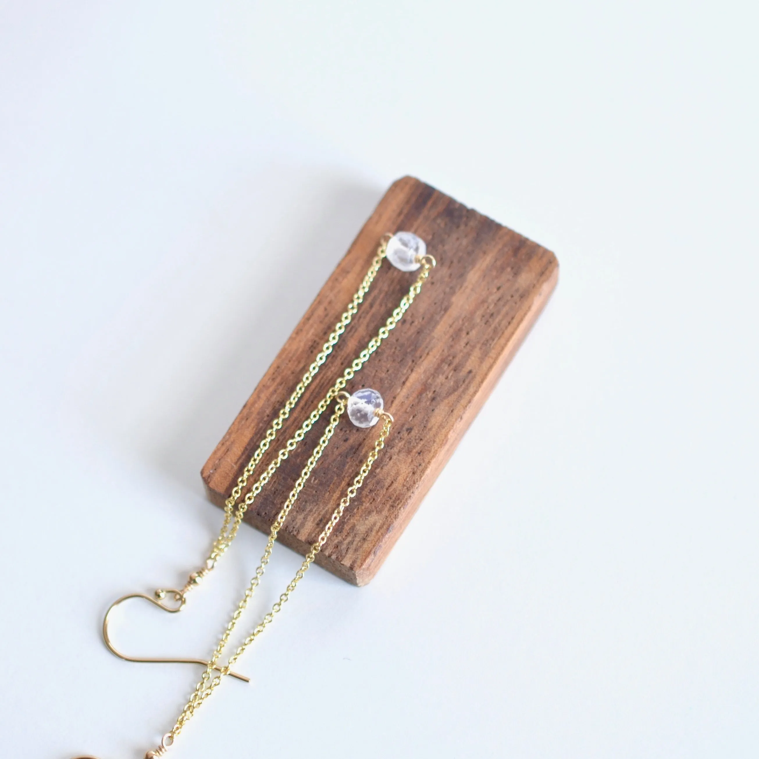 Salem - Moonstone, 14k Gold Filled Earrings