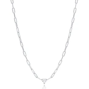 Sarah Stretton Silver Heart Chain Choker