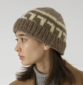 SB233-0103 Handknit Pattern Beanie Moca Mix