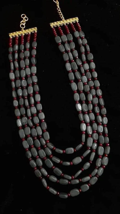 Semi Precious 5 Layered Necklace