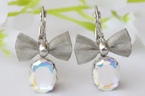 SILVER BOW EARRINGS