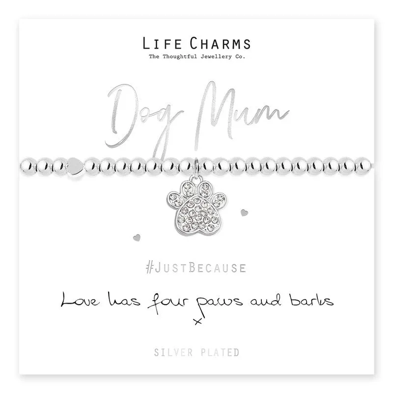 Silver Plated  Dog Mum Bracelet