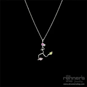Silver "Iris" Runner w/ Black Hills Gold and Birthstone Necklace
