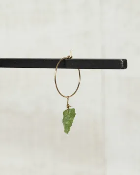 Single Earring Charm August Peridot Gold Filled