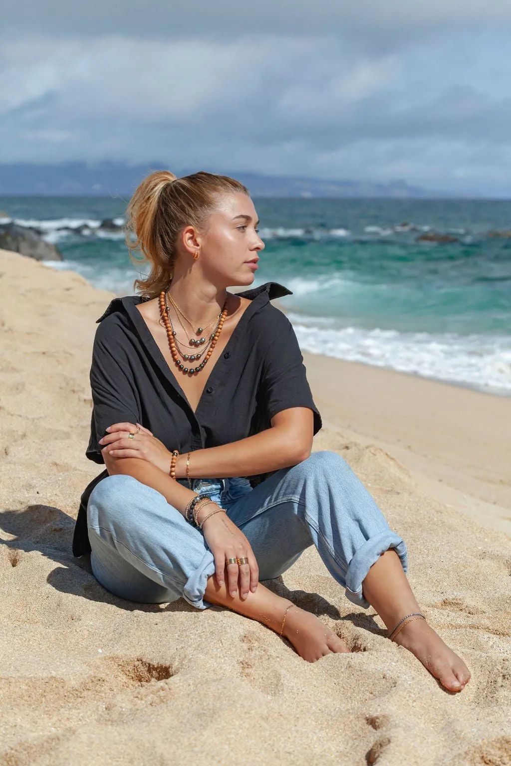 Single Floating Tahitian Pearl Necklace - Miliani