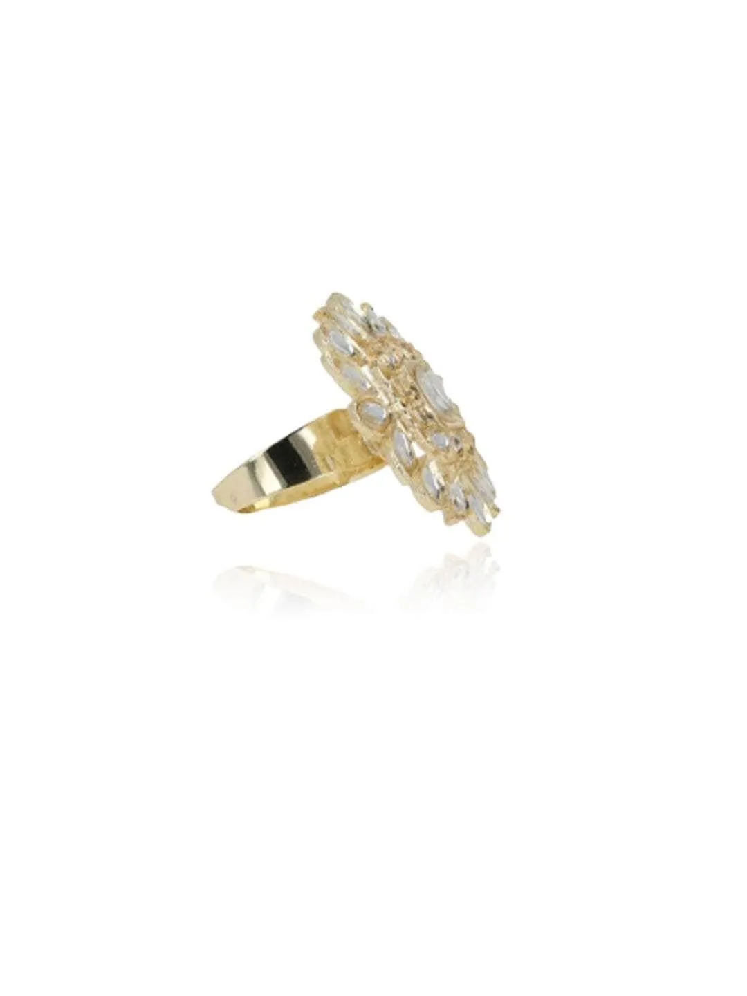 Square Dabi Kundan Ring