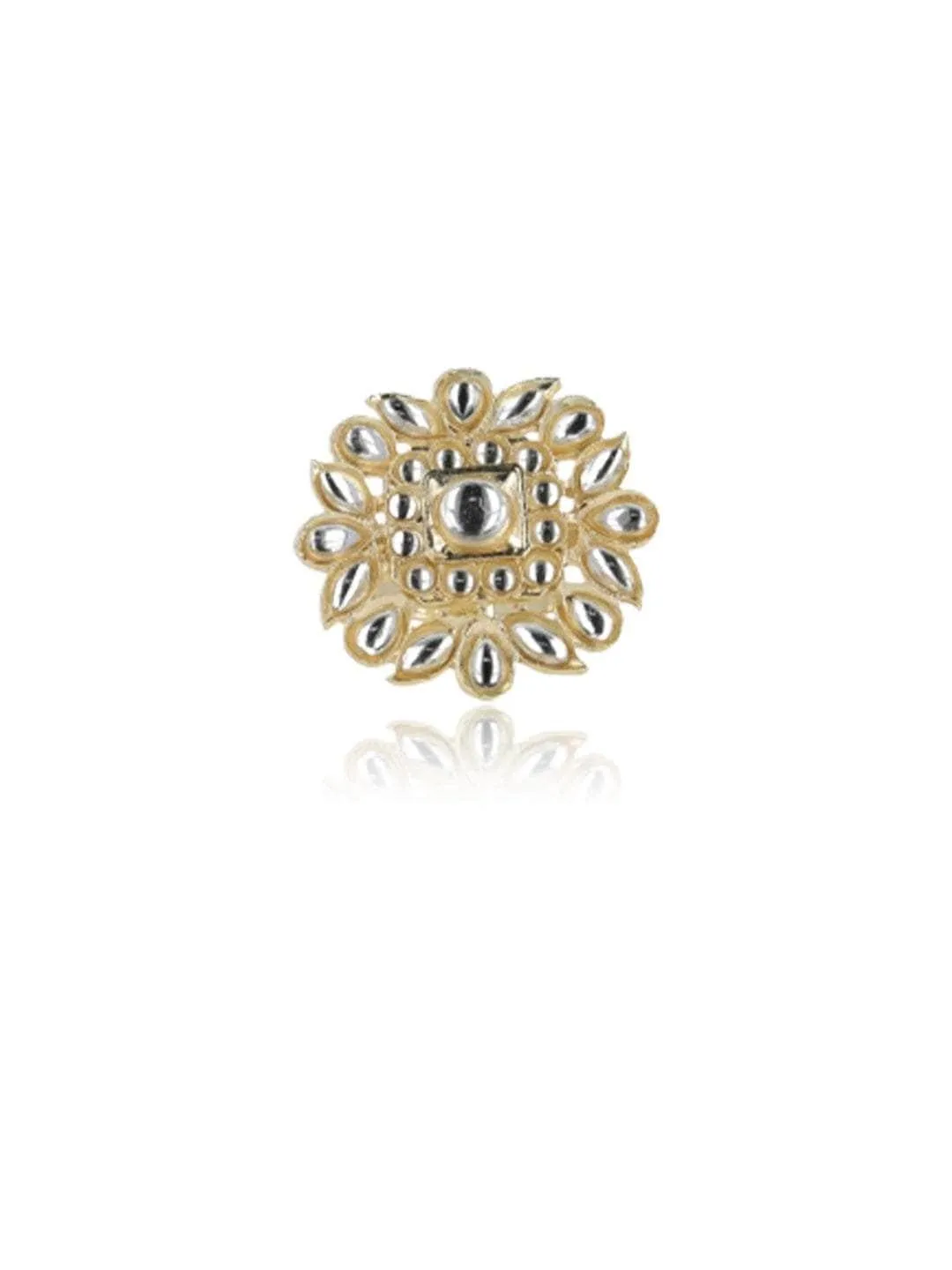 Square Dabi Kundan Ring