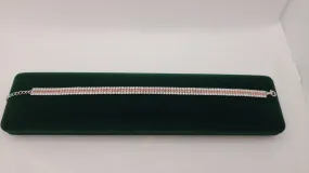 Sterling silver bracelet with red stones