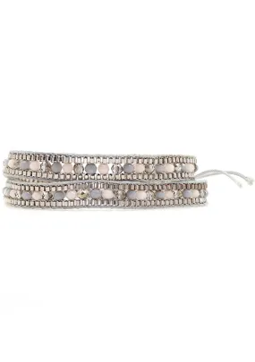 Stratus Beaded Double Wrap Bracelet