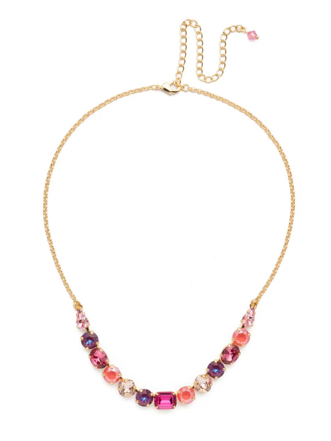 Tansy Half Line Tennis Necklace - NDQ14BGBGA