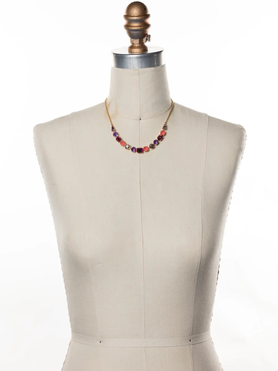 Tansy Half Line Tennis Necklace - NDQ14BGBGA