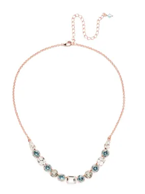 Tansy Half Line Tennis Necklace - NDQ14RGCAZ