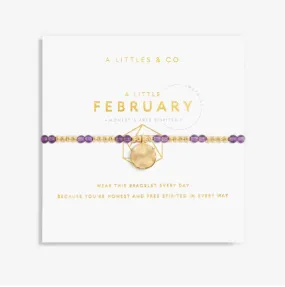 The February Birthstone Stretch Bracelet in Amethyst
