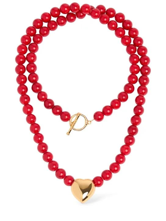 Timeless Pearly   Faux pearl heart necklace 