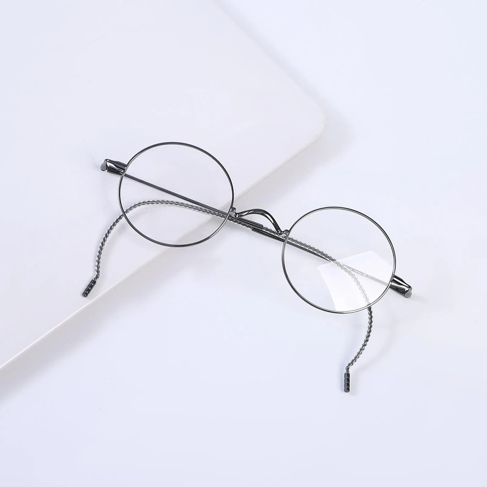Titanium Wire Rim Glasses - No Nose Pads A185725