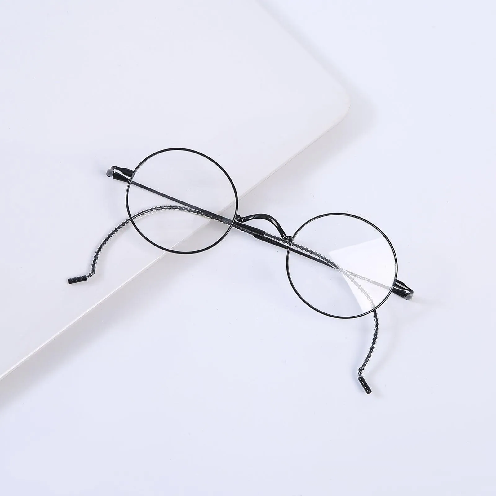 Titanium Wire Rim Glasses - No Nose Pads A185725