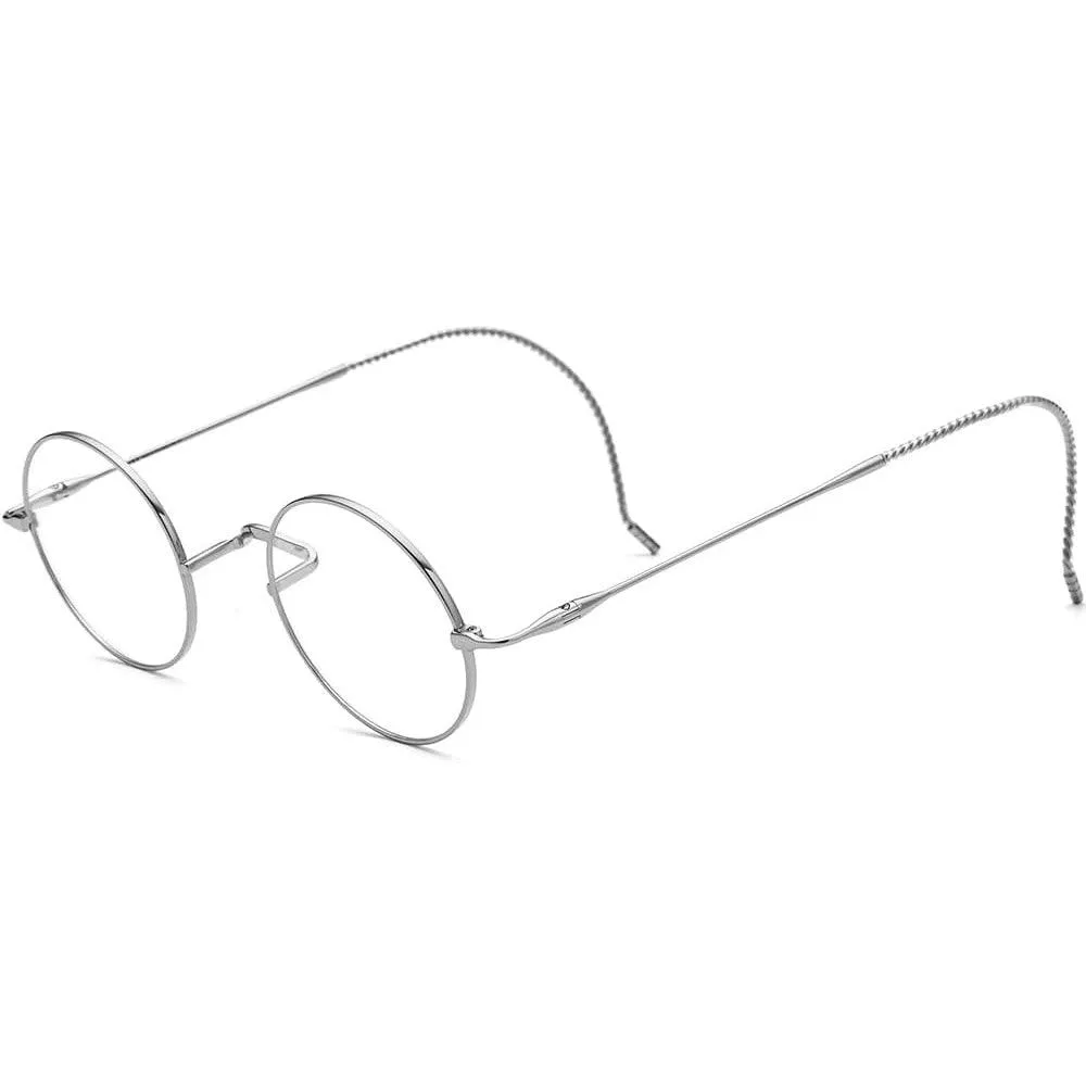 Titanium Wire Rim Glasses - No Nose Pads A185725