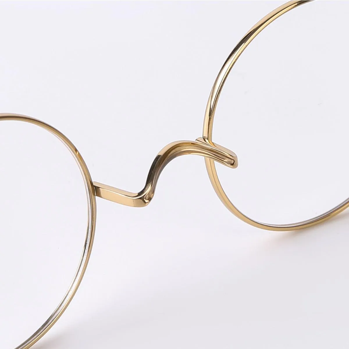 Titanium Wire Rim Glasses - No Nose Pads A185725