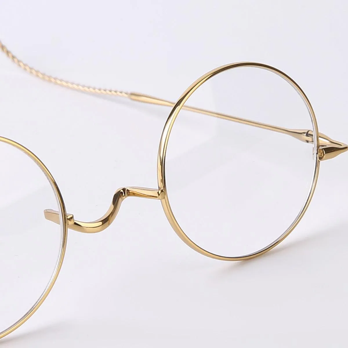Titanium Wire Rim Glasses - No Nose Pads A185725