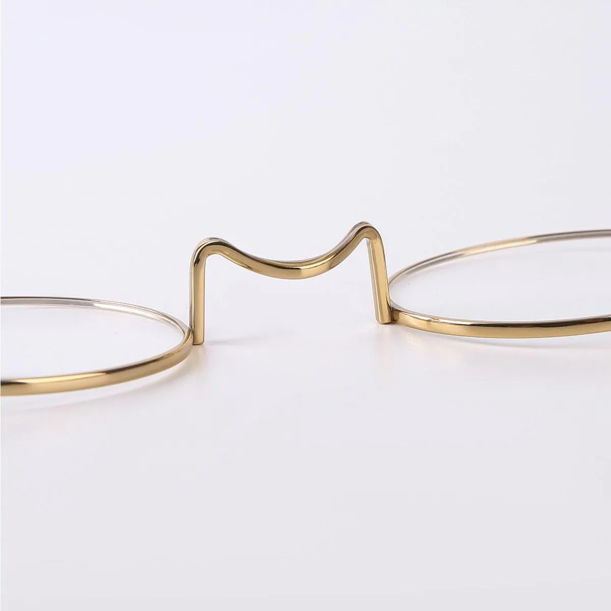 Titanium Wire Rim Glasses - No Nose Pads A185725