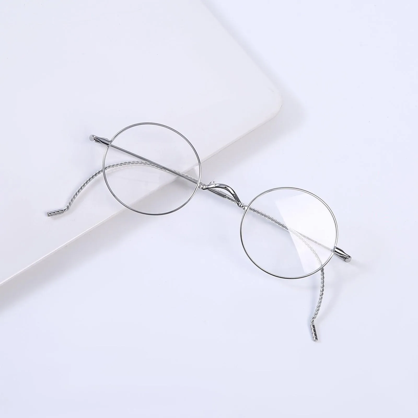 Titanium Wire Rim Glasses - No Nose Pads A185725