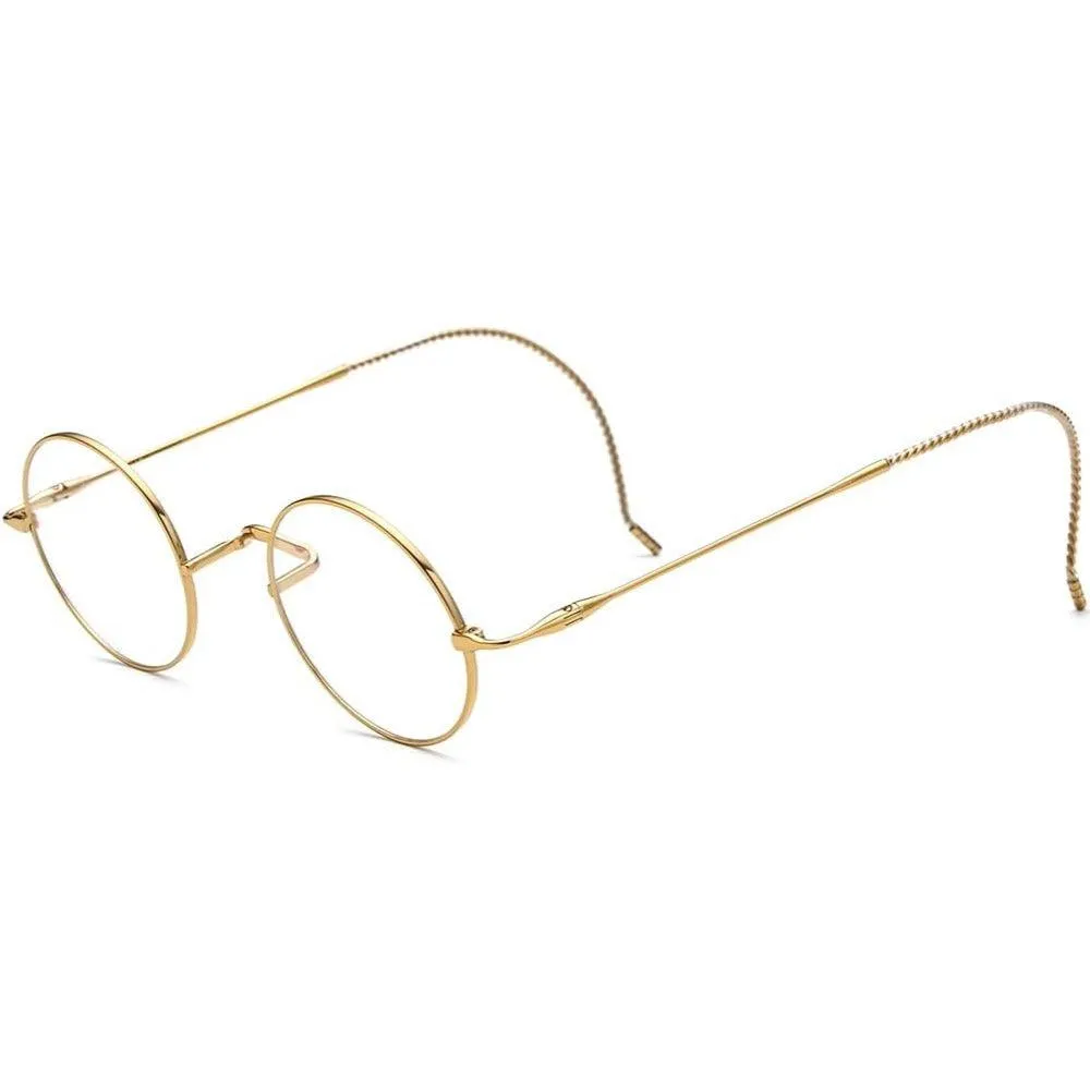 Titanium Wire Rim Glasses - No Nose Pads A185725