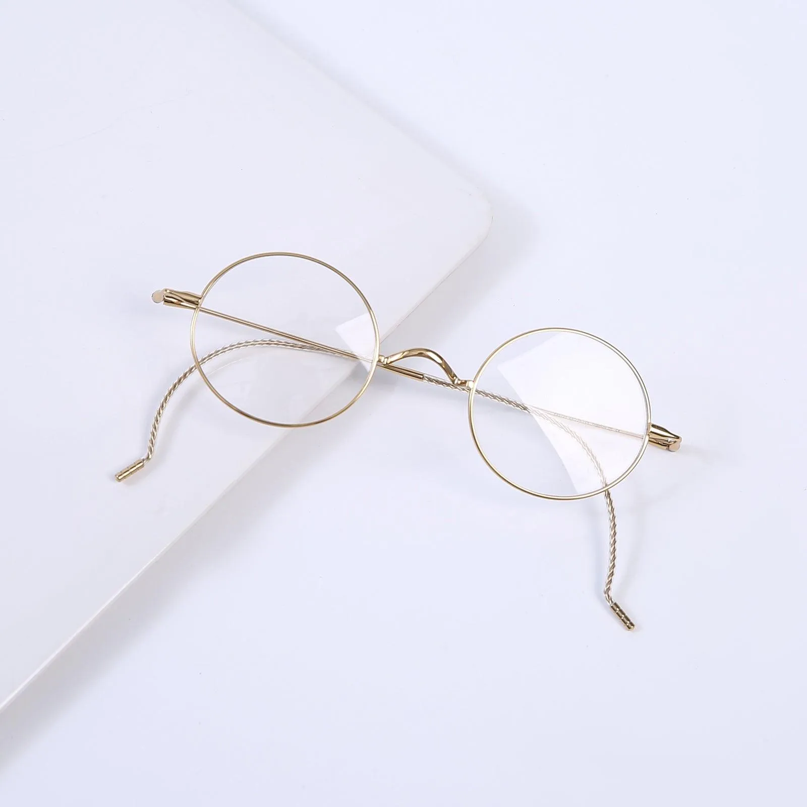 Titanium Wire Rim Glasses - No Nose Pads A185725