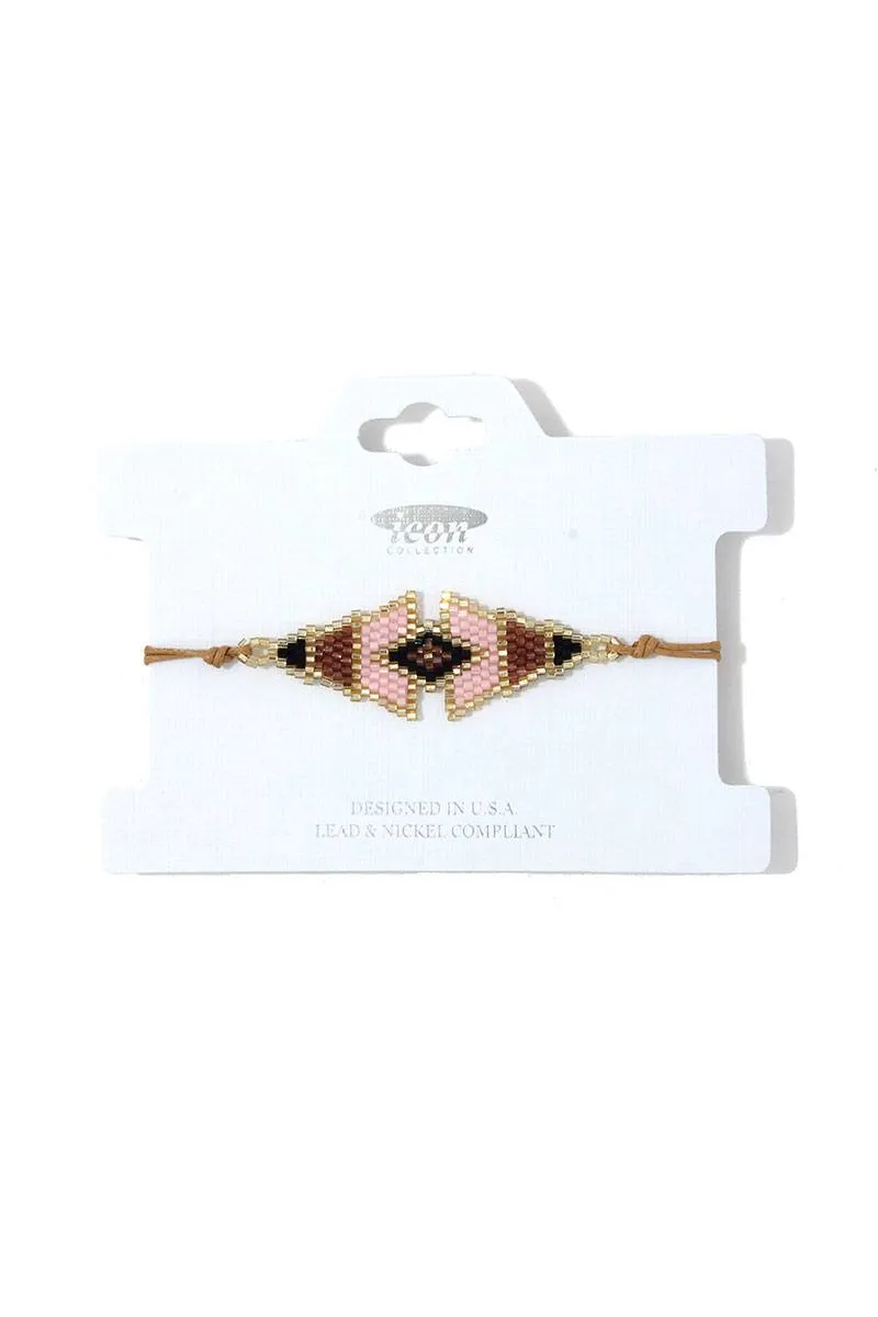 Triangular Shape Beaded Adjustable Bracelet