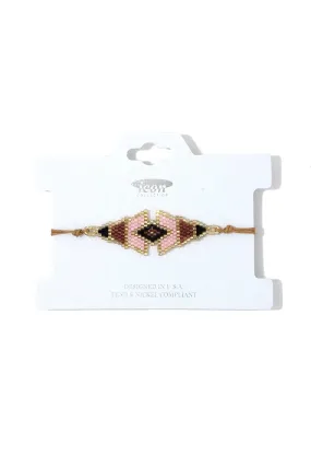 Triangular Shape Beaded Adjustable Bracelet