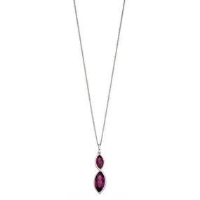 Twist Navette Amethyst Crystal Pendant P4799M