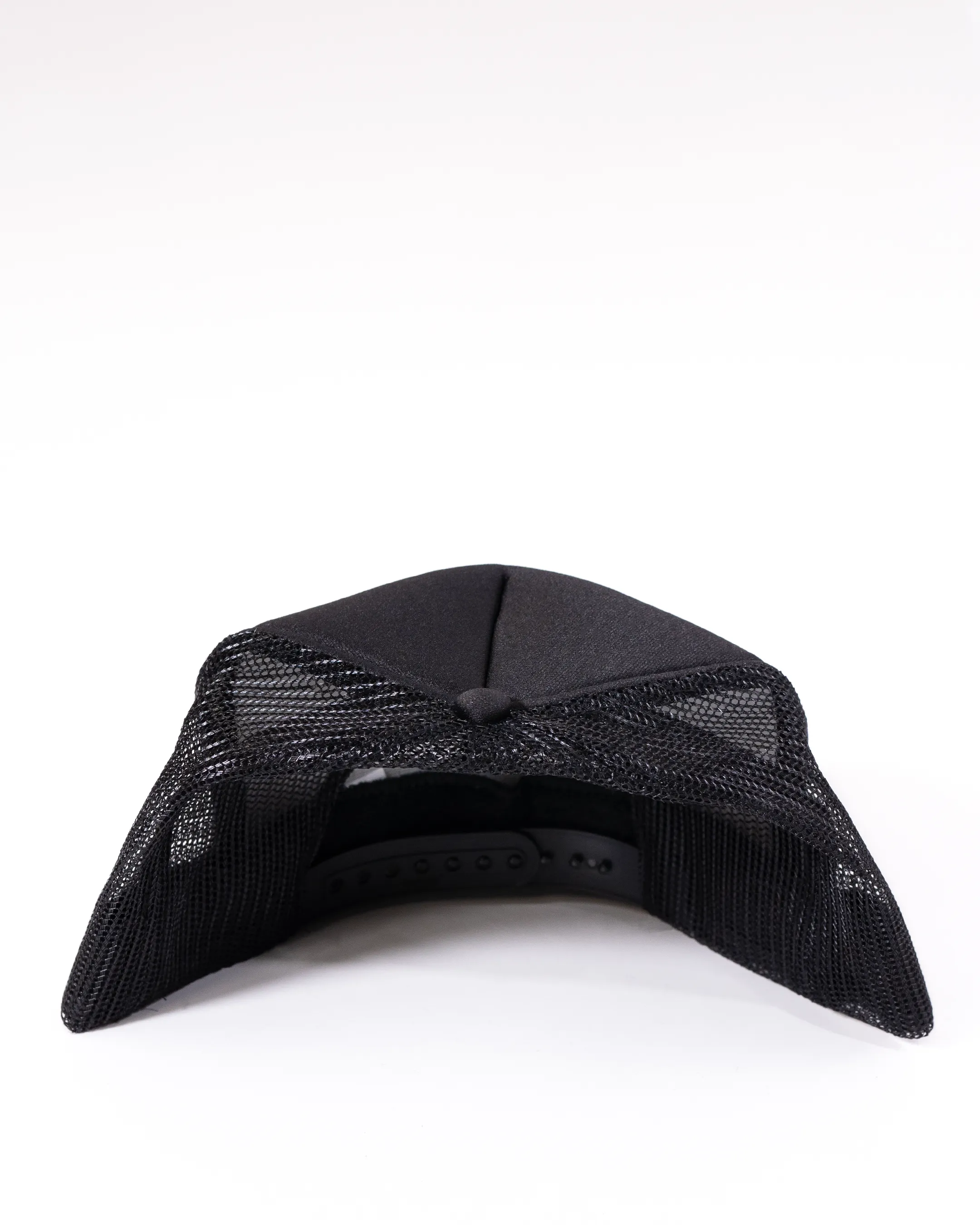 ULTP Trucker Hat BLACK Hat WHITE Logo