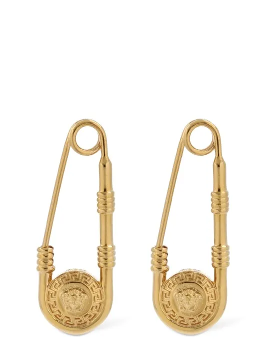 Versace   Safety pin Medusa earrings 