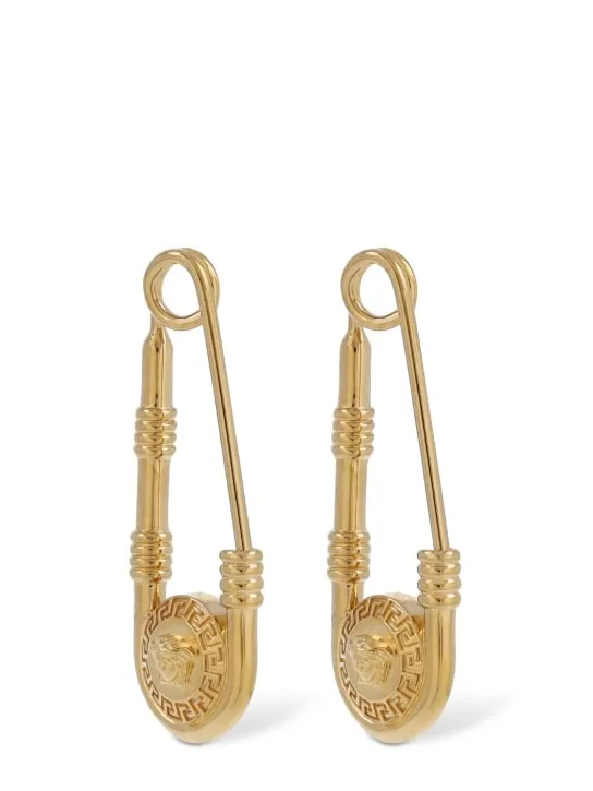 Versace   Safety pin Medusa earrings 