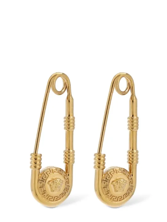 Versace   Safety pin Medusa earrings 