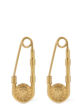 Versace   Safety pin Medusa earrings 
