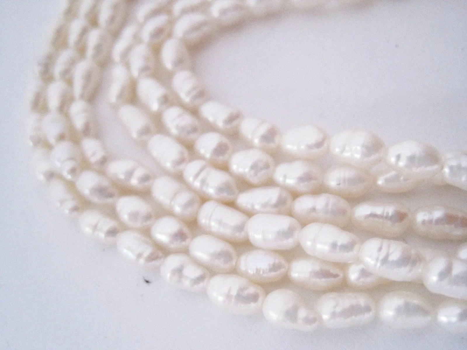 Vintage Multi Strand Genuine Freshwater Pearl Necklace