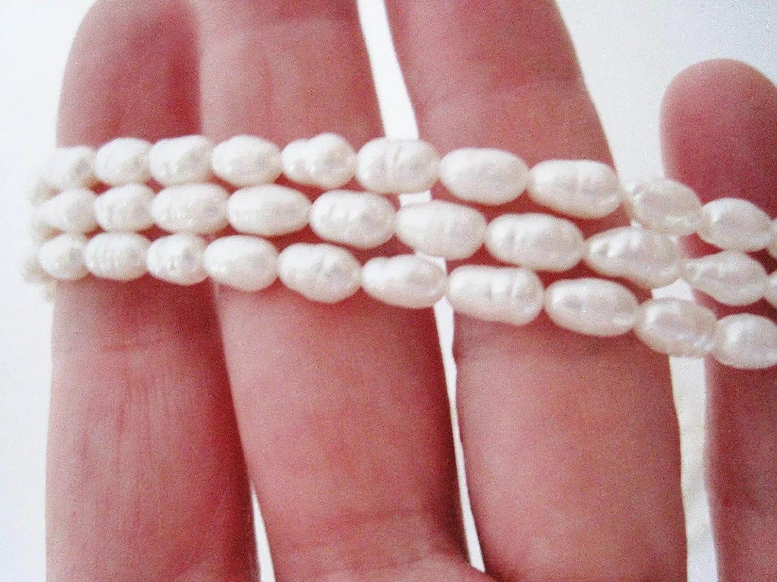 Vintage Multi Strand Genuine Freshwater Pearl Necklace