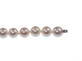 White Freshwater Pearl Necklace with Male Bayonet Connector Head 10 to 11 mm