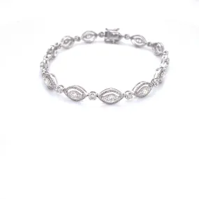 White Gold Marquis Diamond Bracelet