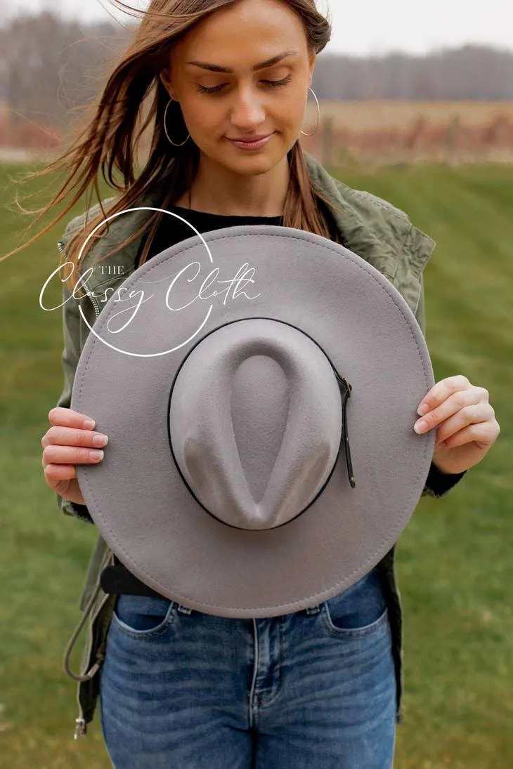 Wide Brimmed Felt Hat