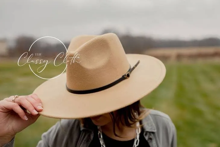 Wide Brimmed Felt Hat