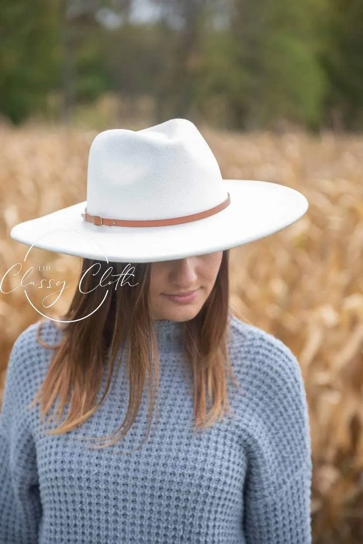 Wide Brimmed Felt Hat
