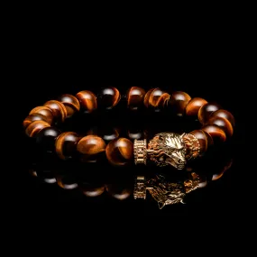 Wolf Bracelet In Tiger Eye