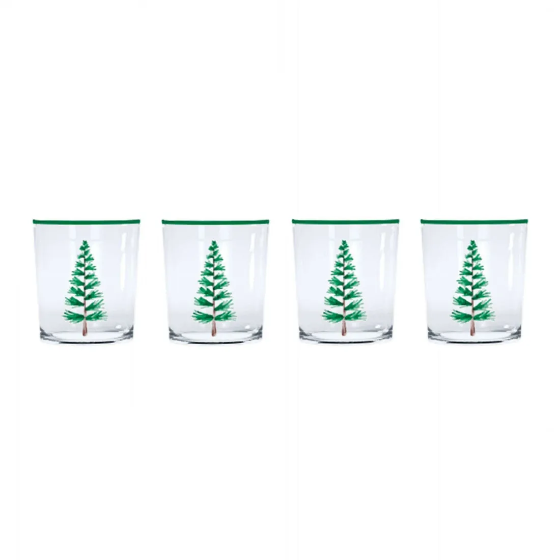 Woodland Trees Double Old Fashion Glasses